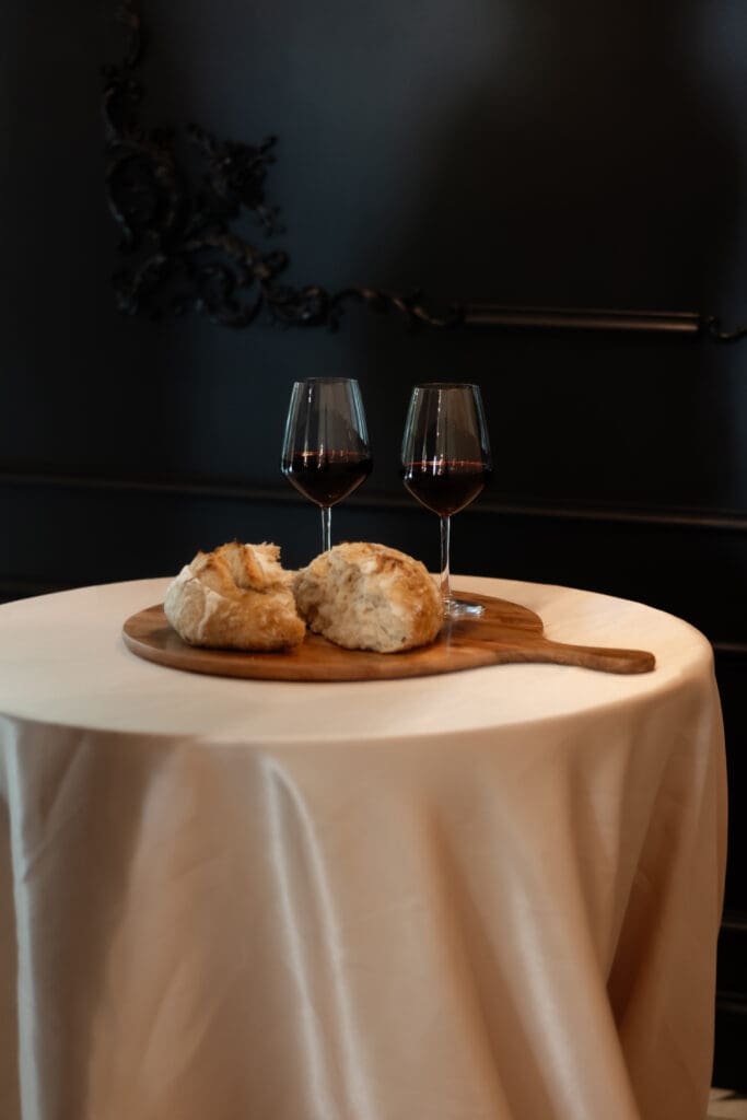 A Christian couple chose to share communion during their ceremony.